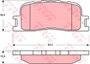 KLOCKI HAMULC. TOYOTA CAMRY  01-05 TYŁ